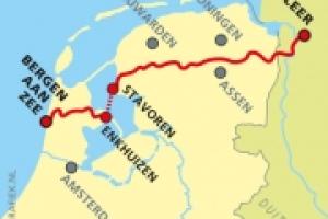 map of the Greater Friesland footpath hiking trails outline map by MarijnBosma.nl