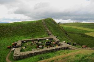 mile castle (met bewoners), de Hadrian’s Wall Path, Engeland wandelroutes